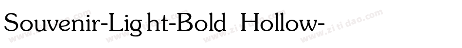 Souvenir-Light-Bold Hollow字体转换